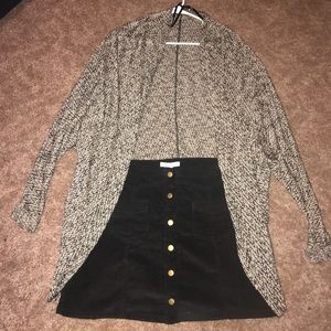 Cardigan and skirt set